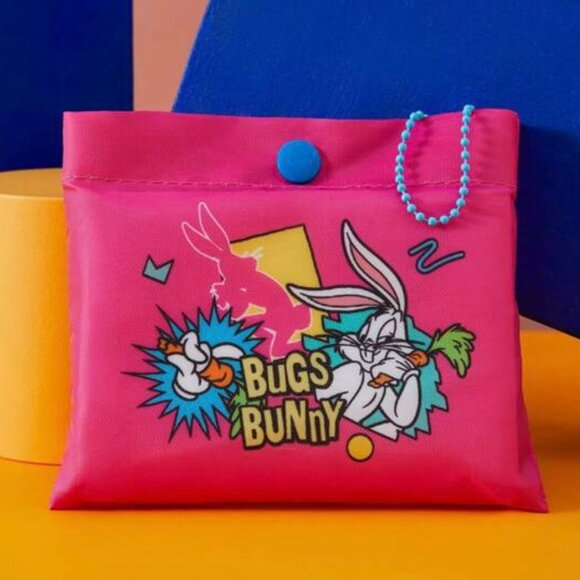 LOONEY TUNES Cartoon Rabbit Printed Foldable Tote Bag, XL (NWT) - Picture 3 of 3